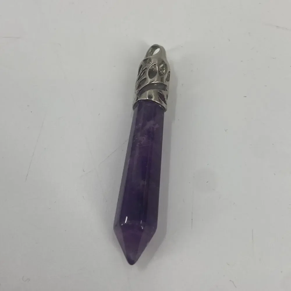 Amethyst point stone pendant